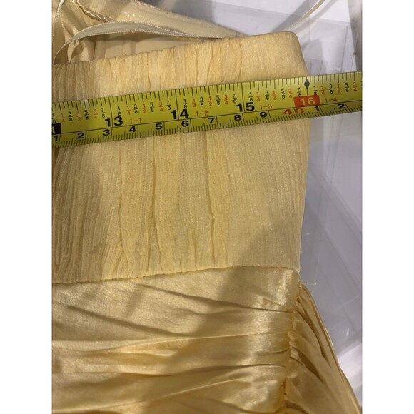 BCBG MAXAZRIA Silk Strapless Dress 6 Gown Chiffon Crinkle SATIN Grecian Goddess - Picture 9 of 16